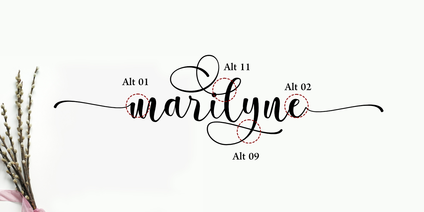 Пример шрифта Marilyne #5